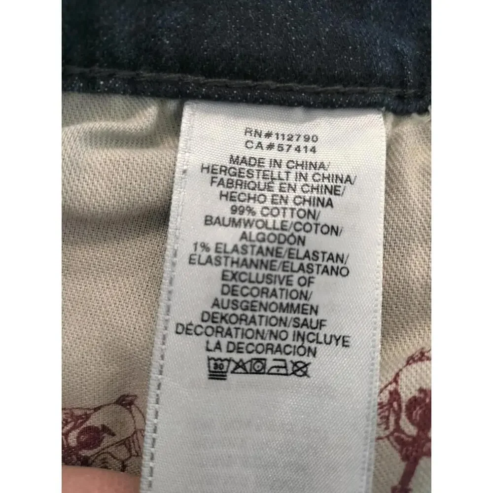 TRUE RELIGION Rocco‎ Relaxed Skinny Jeans Men’s 36x32 Dark Wash Standard